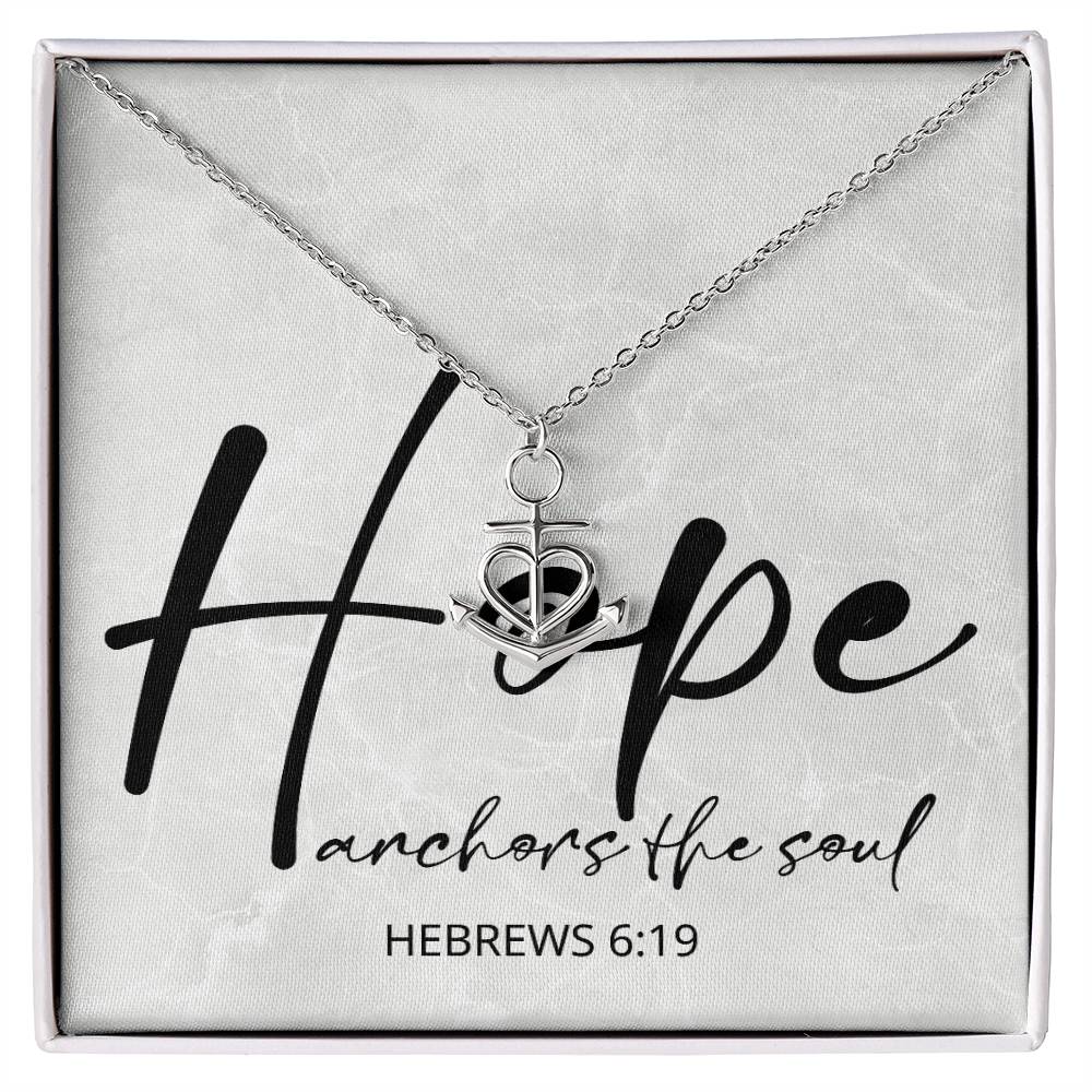Anchor Necklace for Women Inspirational Necklace Motivational Necklace Christmas Gifts for Christians Hebrews 6:19 Gift Hebrews 6 19