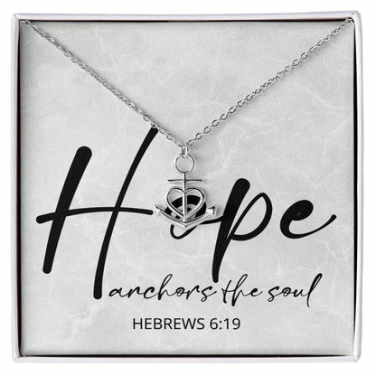 Anchor Necklace for Women Inspirational Necklace Motivational Necklace Christmas Gifts for Christians Hebrews 6:19 Gift Hebrews 6 19