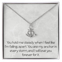 Load image into Gallery viewer, Anniversary Anchor Necklace With Emotional Message Card Gift For Partner Spouse Wife Husband Girlfriend Boyfriend Best Friend Motivational Inspirational

