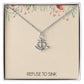 Anchor Necklace for Women Graduation Gifts for Daughter Breast Cancer Survivor Awareness Inspirational Motivational Christmas Gift Refuse to Sink
