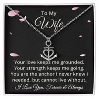 Load image into Gallery viewer, To My Wife Necklace from Husband Anchor Pendant Jewelry for Anniversary Valentines Day Christmas Birthday
