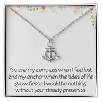 Load image into Gallery viewer, Anchor Necklace With Meaningful Message Jewelry For Wife Husband Valentines Day Birthday Anniversary Christmas Motivational Inspirational
