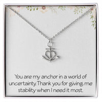 Load image into Gallery viewer, Anchor Necklace With Loving Message Card Stability Wife Partner Best Friend Friendship Christmas Birthday Motivational Inspirational
