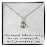 Load image into Gallery viewer, Annivesary Necklace for Wife With Message Valentine's Day Birthday Christmas Anchor Pendant for Women Girlfriend Friendship Best Friend Motivational Inspirational
