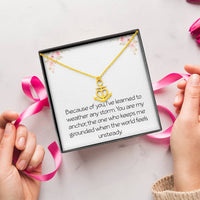 Load image into Gallery viewer, Anchor Necklace for Wife Husband Best Friend Friendship Anniversary Jewelry Thoughtful The Storm Necklace Motivational Inspirational
