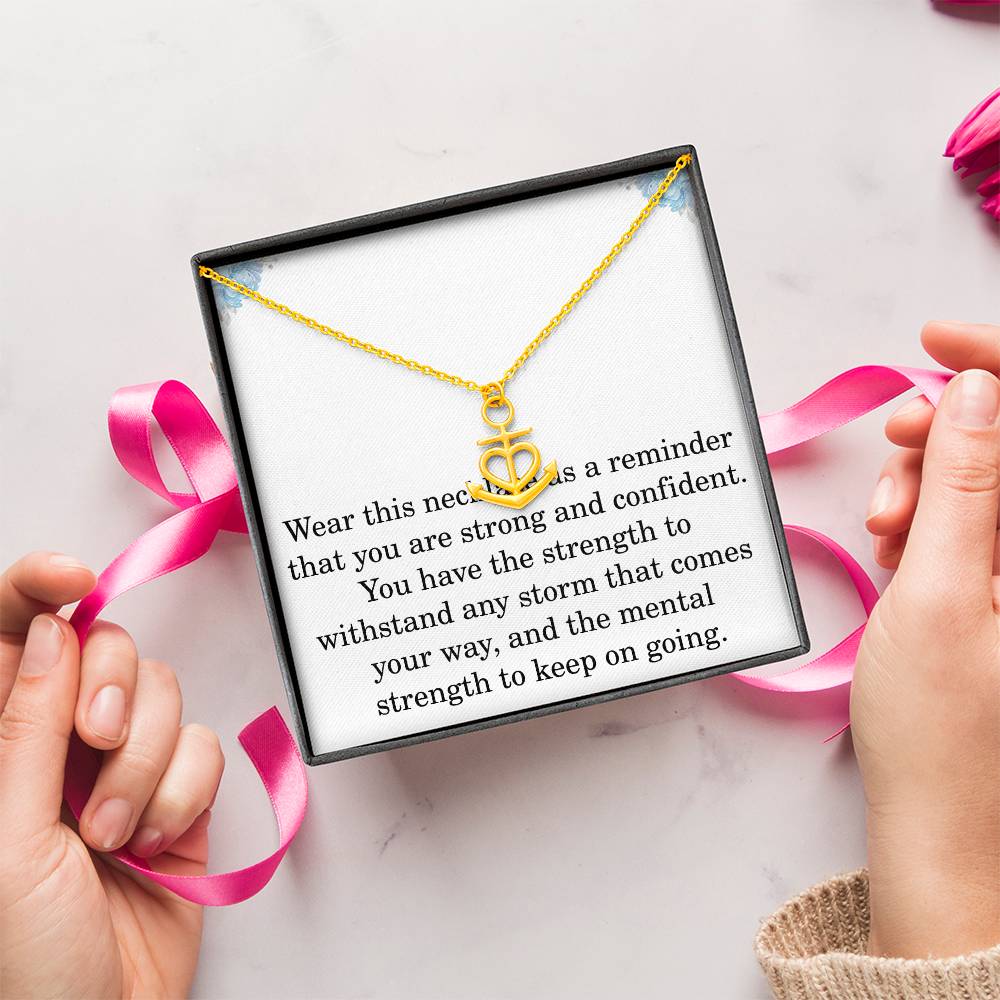 Anchor Necklace for Her The Storm Necklace Mothers Day Gifts Encouragement Inspirational Get Well Soon Anchor Pendant Christmas Birthday for Women