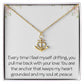 Heartfelt Anchor Necklace With Loving Message Meaningful Necklace Gift For Husband Wife or Friend Motivational Inspirational