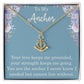 To My Anchor Necklace Gift With Heartfelt Message Anchor Pendant Gift For Partner or Spouse Motivational Inspirational
