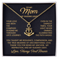 Mom Anchor Necklace – Mother's Day Gift from Daughter, Thank You Necklace for Mom, Single Mom Gift