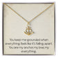 Wife Necklace for Valentine's Day Christmas Birthday Anniversary Anchor Pendant Grounded Jewelry for Girlfriend Spouse Motivational Inspirational