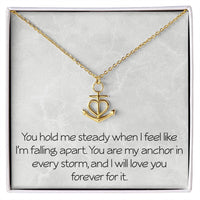 Load image into Gallery viewer, Anniversary Anchor Necklace With Emotional Message Card Gift For Partner Spouse Wife Husband Girlfriend Boyfriend Best Friend Motivational Inspirational

