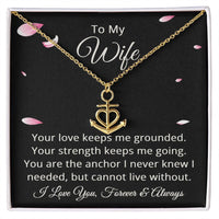 Load image into Gallery viewer, To My Wife Necklace from Husband Anchor Pendant Jewelry for Anniversary Valentines Day Christmas Birthday
