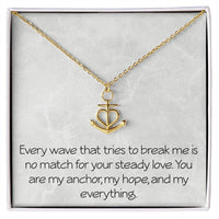 Load image into Gallery viewer, Anniversary Necklace for Women Anchor Necklace With Emotional Message Valentine's Day Christmas Birthday Friendship Motivational Inspirational
