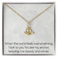 Annivesary Necklace for Wife With Message Valentine's Day Birthday Christmas Anchor Pendant for Women Girlfriend Friendship Best Friend Motivational Inspirational
