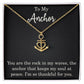 To My Anchor Necklace Gift With Emotional Message Anchor Pendant Gift For Loved Ones Motivational Inspirational