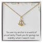 Anchor Necklace With Loving Message Card Stability Wife Partner Best Friend Friendship Christmas Birthday Motivational Inspirational