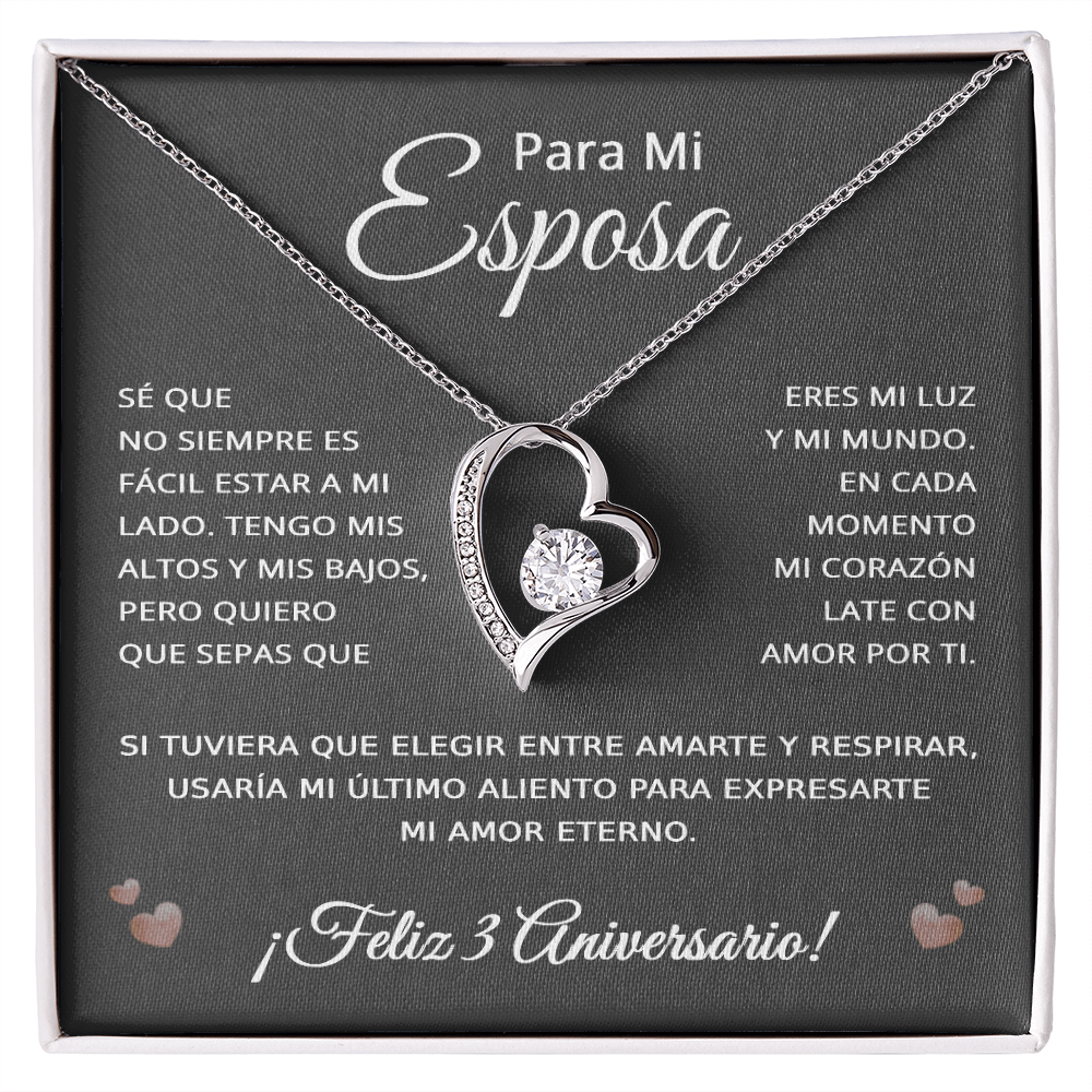 3 Anos de Aniversario Para Mi Esposa - 3 Year Aniversario Gift for Her