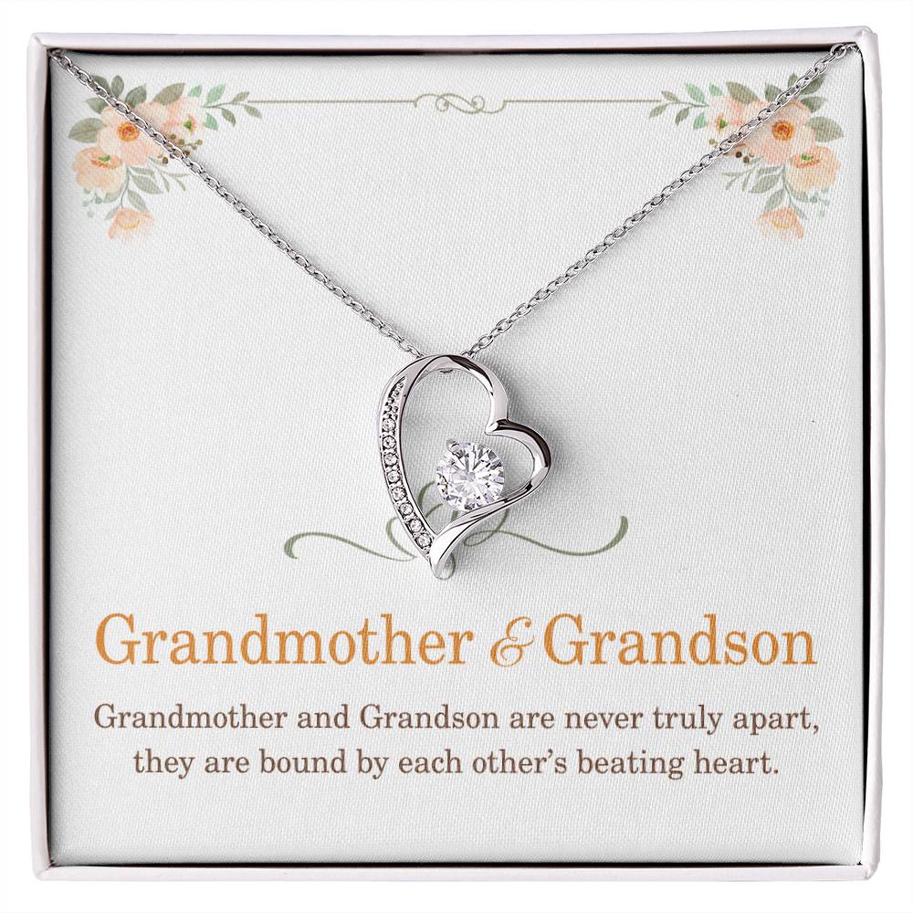 Grandma Christmas Gift from Grandson Grandmother Grandson Necklace Grandmother and Grandson are Never Truly Apart Grandma Birthday Gift