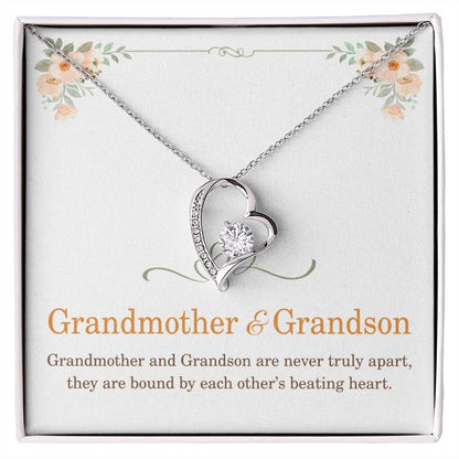 Grandma Christmas Gift from Grandson Grandmother Grandson Necklace Grandmother and Grandson are Never Truly Apart Grandma Birthday Gift
