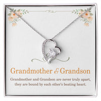 Load image into Gallery viewer, Grandma Christmas Gift from Grandson Grandmother Grandson Necklace Grandmother and Grandson are Never Truly Apart Grandma Birthday Gift ShineOn Fulfillment
