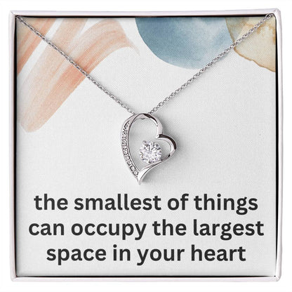 New Mom Necklace – Expecting Mom Gift for Mother’s Day or Christmas – The Smallest Things Fill the Biggest Space in Your Heart
