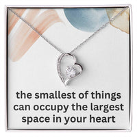 Load image into Gallery viewer, New Mom Necklace – Expecting Mom Gift for Mother’s Day or Christmas – The Smallest Things Fill the Biggest Space in Your Heart ShineOn Fulfillment

