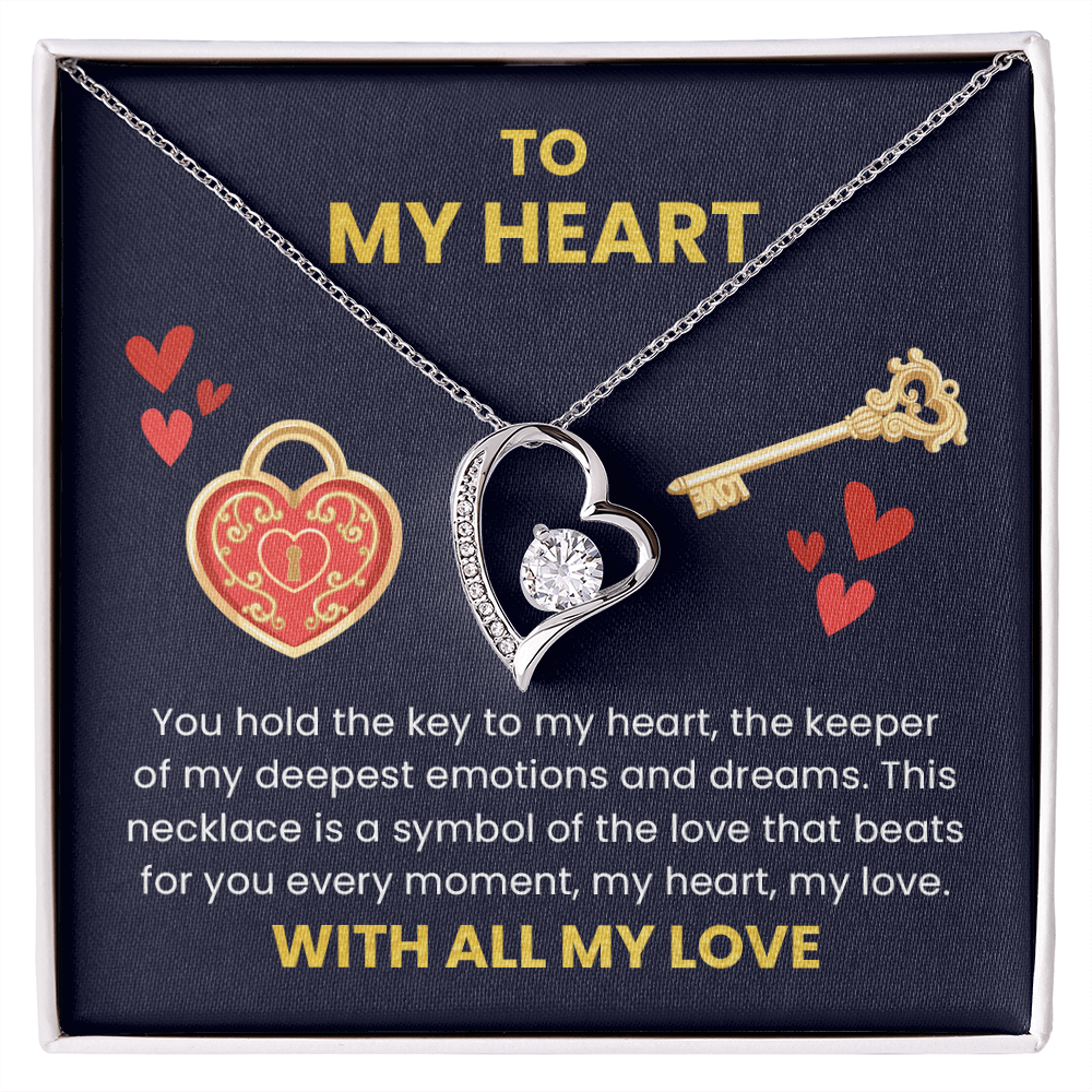 Anniversary Necklace for Wife Christmas Gifts To My Heart Necklace Sentimental Gift for Girlfriend