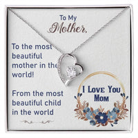 Load image into Gallery viewer, To My Mother Necklace Mothers Day Gift from Child Mom Forever Love Necklace Mom Christmas Gift ShineOn Fulfillment

