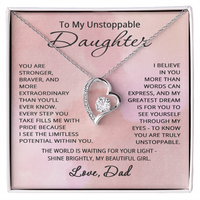 Load image into Gallery viewer, To My Unstoppable Daughter Necklace from Dad - Christmas Gifts for Daughter from Father
