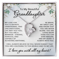 Load image into Gallery viewer, To My Granddaughter Necklace from Grandma and Grandpa - Granddaughter Gift for Christmas Birthday
