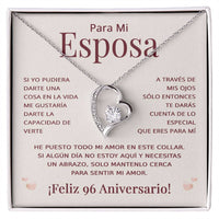 Load image into Gallery viewer, Regalo 96 Aniversario para Esposa - Collar Amor Eterno - To My Wife Necklace in Spanish
