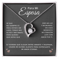Load image into Gallery viewer, A Mi Esposa Collar Corazón Para Siempre - Regalo Para Esposa De Esposo - Heart Necklace Gift For Her
