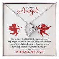 Load image into Gallery viewer, To My Angel Necklace - Valentines Day Jewelry with Cupid - Wedding Anniversary Jewelry for Wife Christmas Birthday
