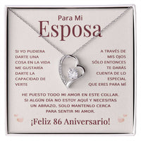 Load image into Gallery viewer, Regalo 86 Aniversario para Esposa - Collar Amor Eterno - To My Wife Necklace in Spanish
