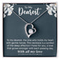 To My Dearest Necklace for Wife, Girlfriend Gift for Anniversary Gift for Christmas Gift for Partner
