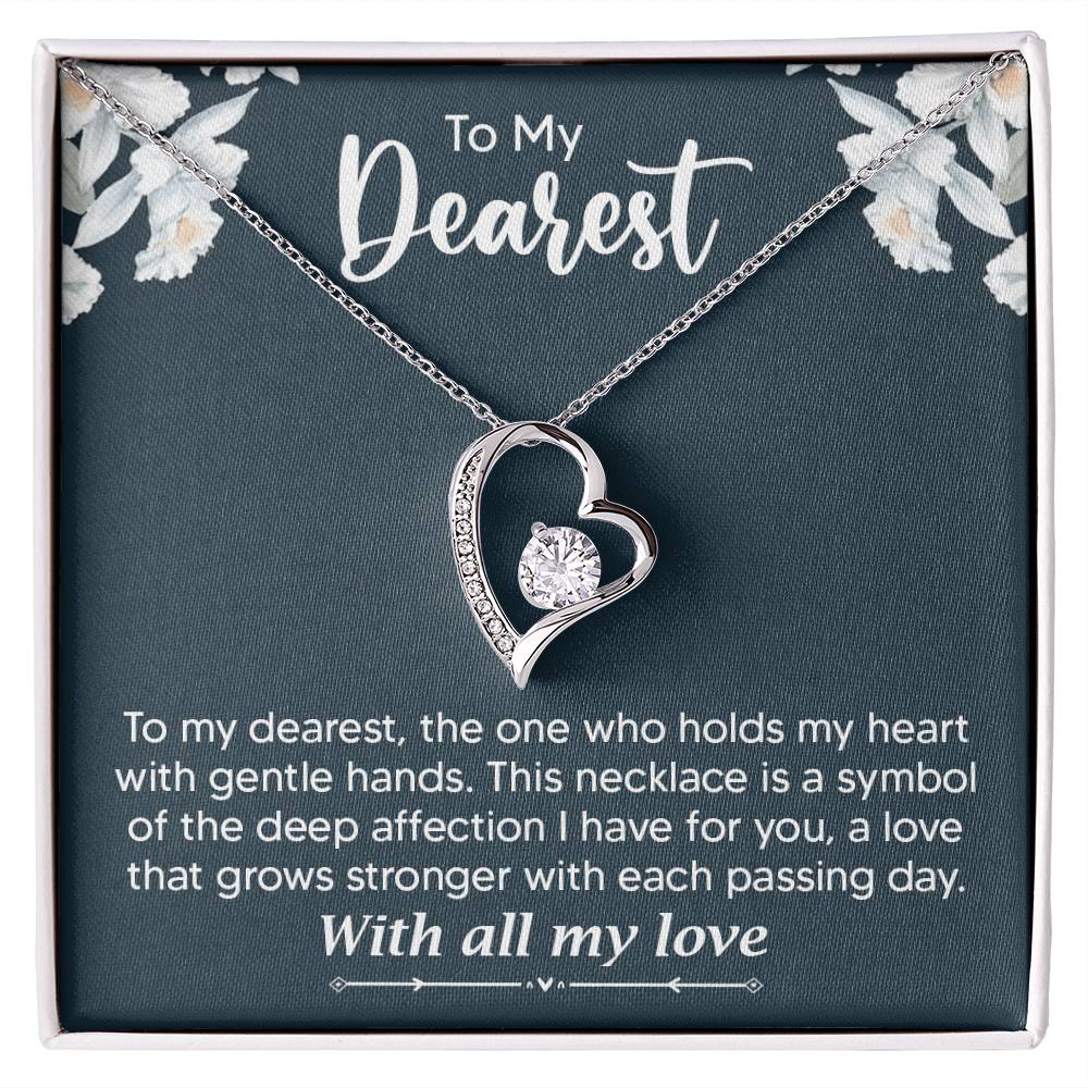 To My Dearest Necklace for Wife, Girlfriend Gift for Anniversary Gift for Christmas Gift for Partner