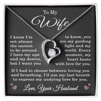 Load image into Gallery viewer, Wife Love Your Husband Necklace for Wife from Husband To My Wife Gift Jewelry for Her Women Forever Love Pendant
