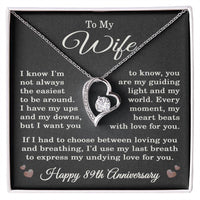 Load image into Gallery viewer, 89th Anniversary Gift for Wife – Necklace with Heartfelt Message Card
