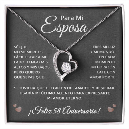 58 Anos de Aniversario Para Mi Esposa - 58 Year Aniversario Gift for Her