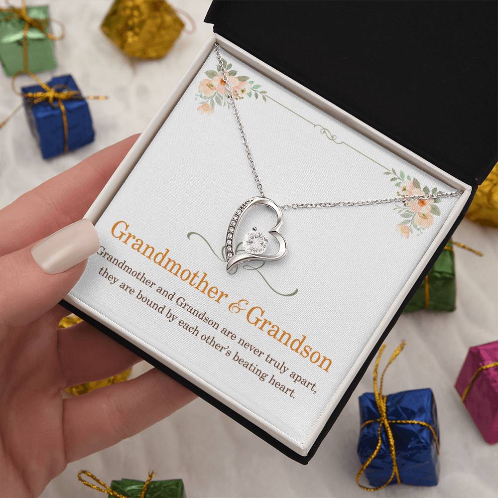 Grandma Christmas Gift from Grandson Grandmother Grandson Necklace Grandmother and Grandson are Never Truly Apart Grandma Birthday Gift