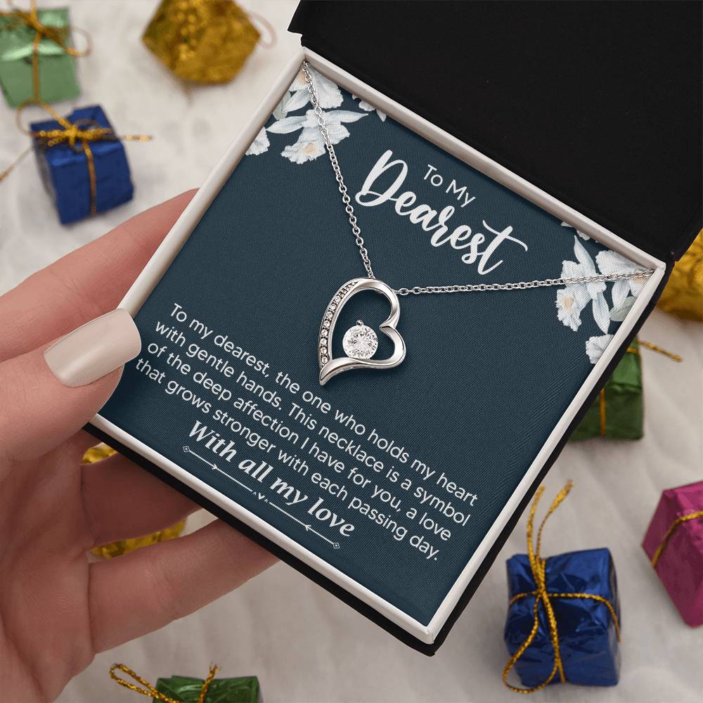 To My Dearest Necklace for Wife, Girlfriend Gift for Anniversary Gift for Christmas Gift for Partner
