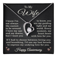 Load image into Gallery viewer, To My Wife Necklace, Anniversary Gift for Wife with Heartfelt Message Card
