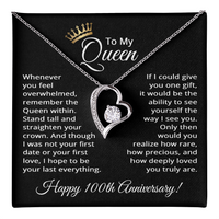 Load image into Gallery viewer, 100th Anniversary Jewelry for Women 100 Years - To My Queen Necklace
