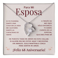 Load image into Gallery viewer, Regalo 68 Aniversario para Esposa - Collar Amor Eterno - To My Wife Necklace in Spanish
