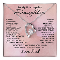 Load image into Gallery viewer, To My Unstoppable Daughter Necklace from Dad - Christmas Gifts for Daughter from Father
