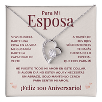 Load image into Gallery viewer, Regalo 100 Aniversario para Esposa - Collar Amor Eterno - To My Wife Necklace in Spanish
