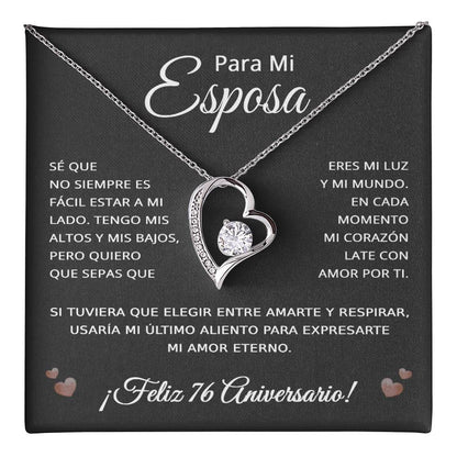 76 Anos de Aniversario Para Mi Esposa - 76 Year Aniversario Gift for Her