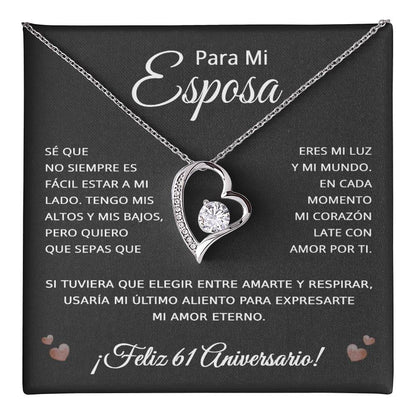61 Anos de Aniversario Para Mi Esposa - 61 Year Aniversario Gift for Her