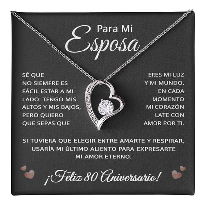 80 Anos de Aniversario Para Mi Esposa - 80 Year Aniversario Gift for Her