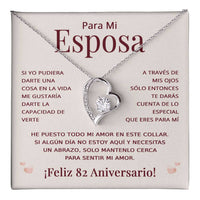 Load image into Gallery viewer, Regalo 82 Aniversario para Esposa - Collar Amor Eterno - To My Wife Necklace in Spanish
